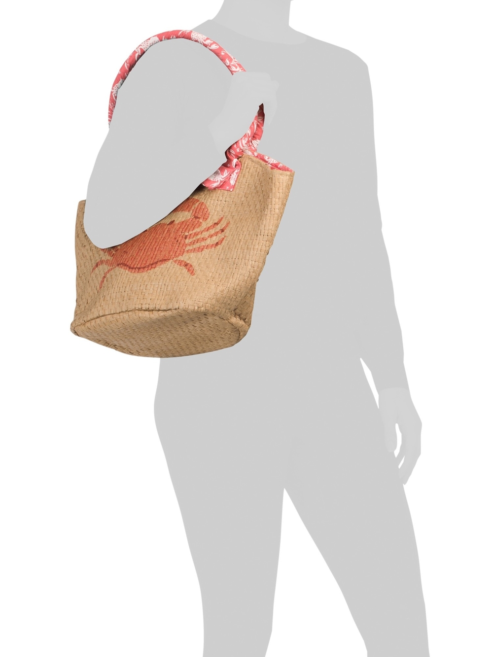 LULU's Coastal Crab Straw Tote - Picture 4 of 8